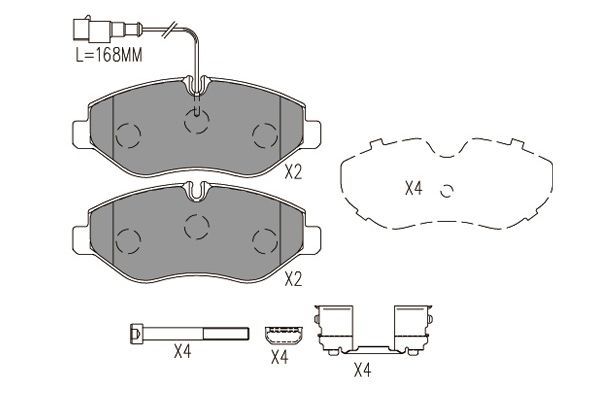 KAVO PARTS stabdžių trinkelių rinkinys, diskinis stabdys BP-6612